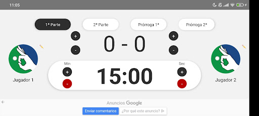 Android application Marcador de Fútbol Chapas screenshort