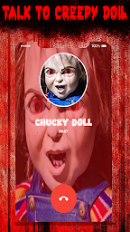 video call and chat simulator with scary doll