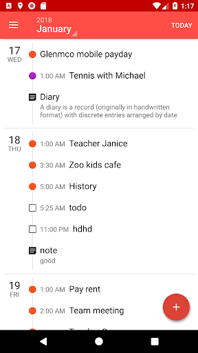 Haroo – Calendar Reminder, Tas Screen 2