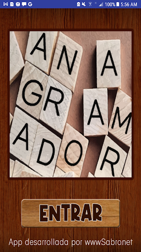 Android application ANAGRAMADOR Permutador de Letr screenshort