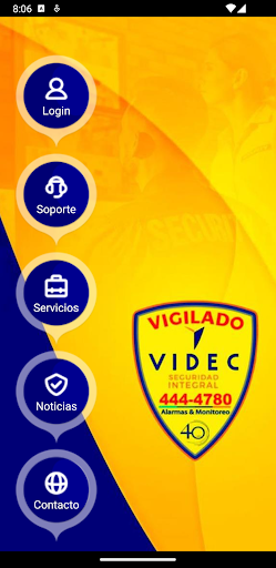 Android application Videc seguridad screenshort