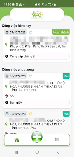 VFC CRM Screen 2