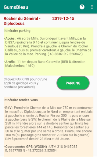 Android application GumsBleau screenshort