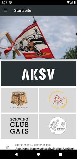 Android application Appenzeller Kantonal Schwinger screenshort