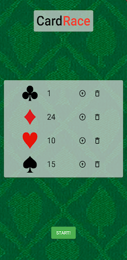 Android application Card Race screenshort
