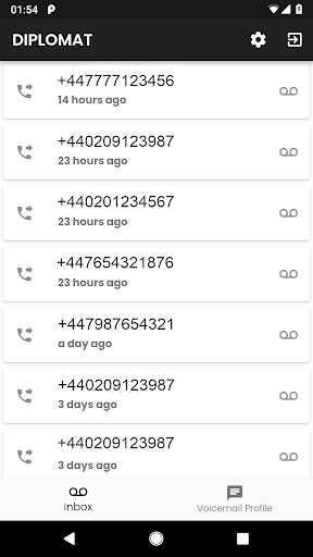 Diplomat - Visual Voicemail Co Screen 2