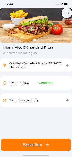Android application Miami Vice Döner Und Pizza screenshort