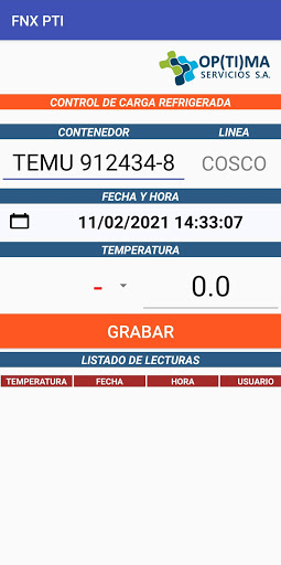 OP(TI)MA FENIX PTI Control Screen 2