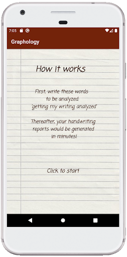 Graphology - Handwriting Test Screen 2