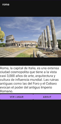 Android application Roma App screenshort