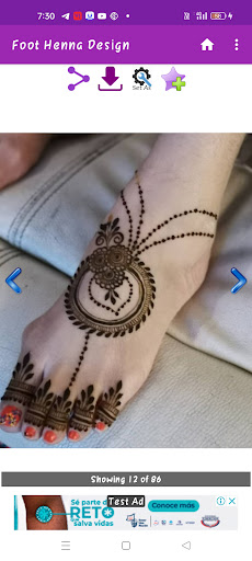 Foot Henna Design Screen 3