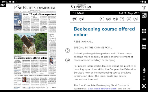Screenshot of Pine Bluff Commercial eEdition