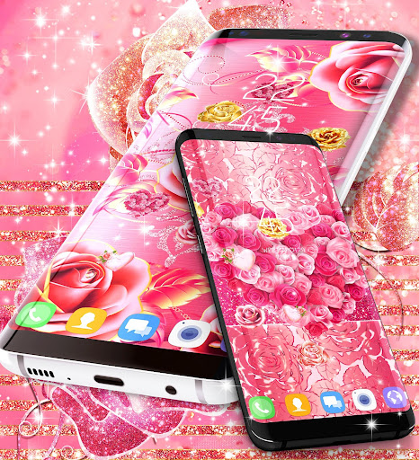 Pink rose gold live wallpaper Screen 3