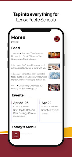 Android application Lenox Public Schools screenshort