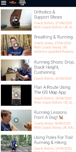 Virtual Running Club - We Run Screen 2