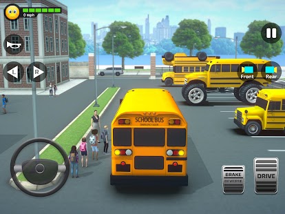 Schulbus-Fahrsimulator - 3D Screenshot