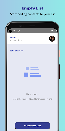 Android application BizLinkr screenshort
