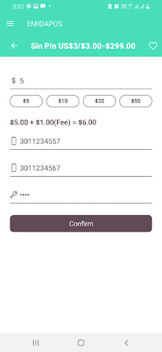 Emida POS Screen 3