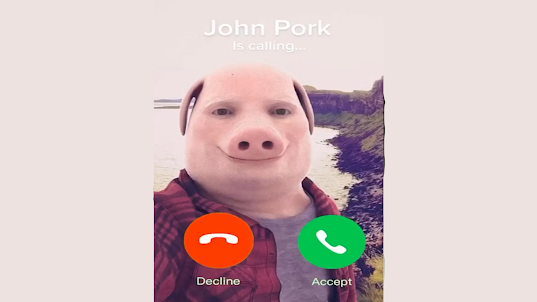 john pork is calling | Greeting Card