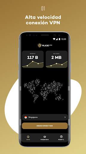 Android application RugeVPN - Safe VPN for privacy screenshort