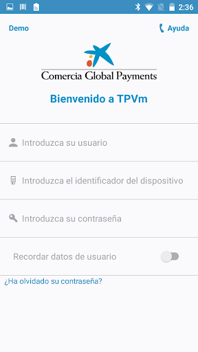 Android application TPV móvil Comercia QR Code screenshort