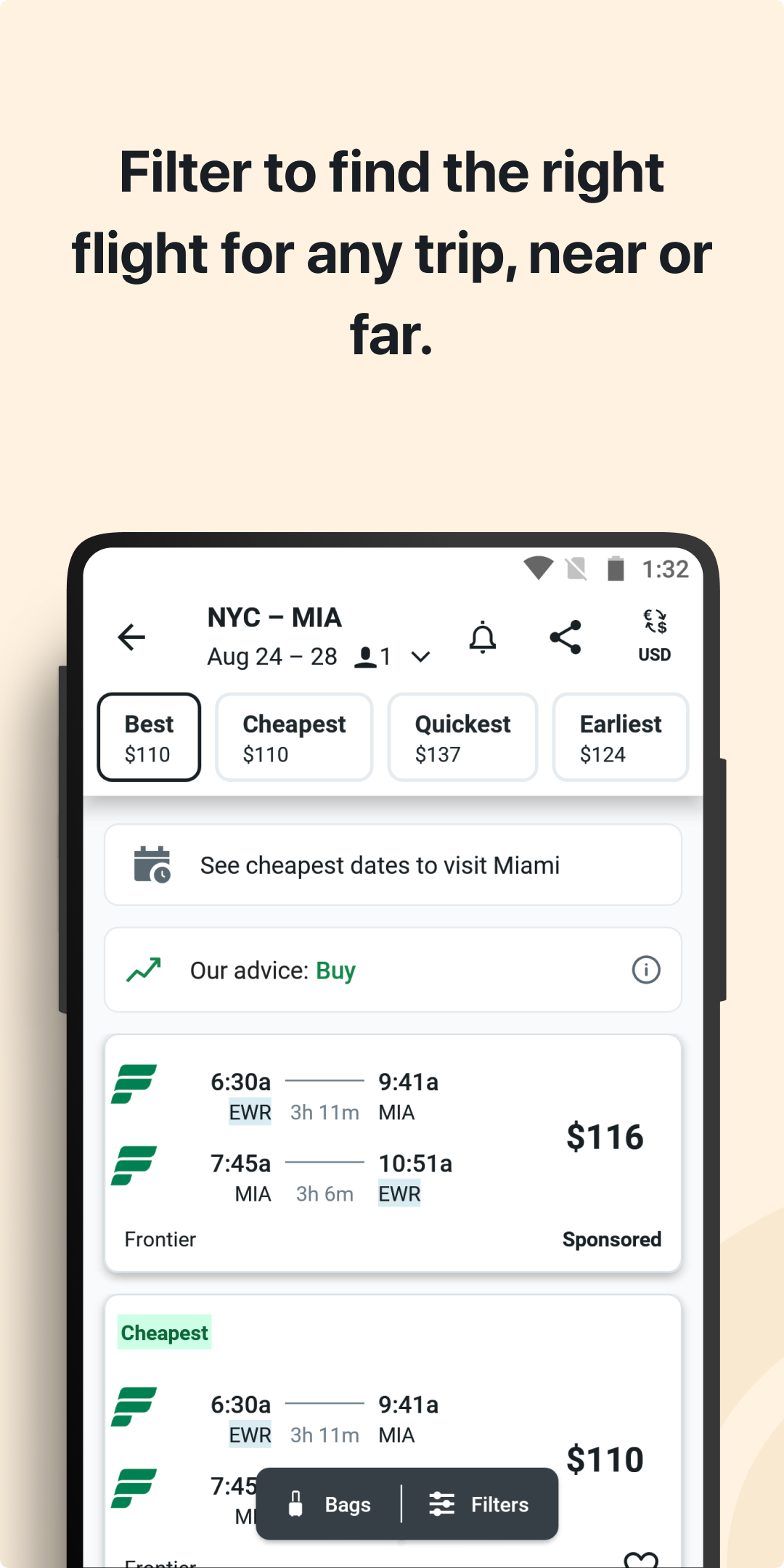 Android application KAYAK Flights, Hotels & Cars screenshort