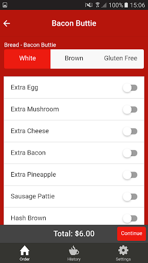Bacon Buttie Station Screen 2