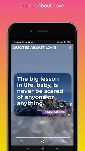 Android application Quotes About Love screenshort