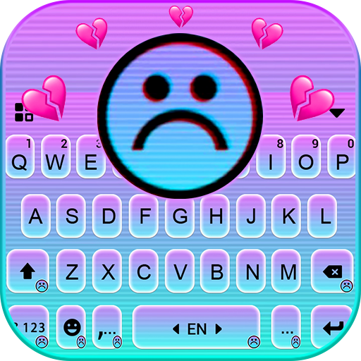 Neon Sad Emoji Theme logo