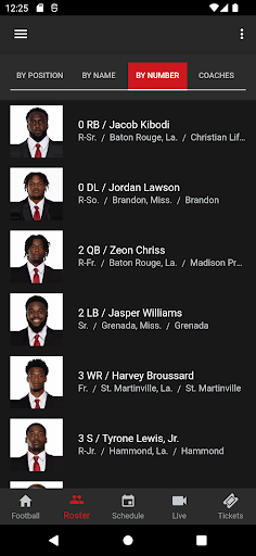 Screenshot of Ragin' Cajuns Athletics