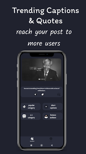 Screenshot of Caption Hut : popular quotes