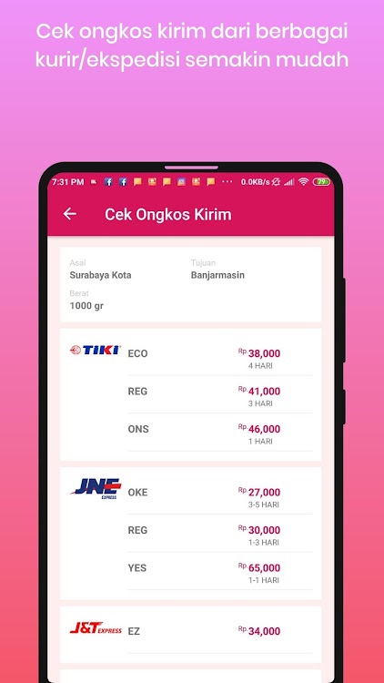 Cek Resi Dan Ongkos Kirim Android Aplikasi Appagg