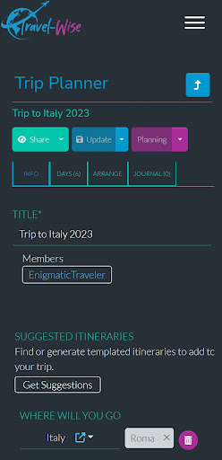 Travel-Wise Screen 2