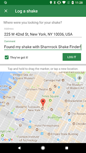 Shamrock Shake Finder Screen 2