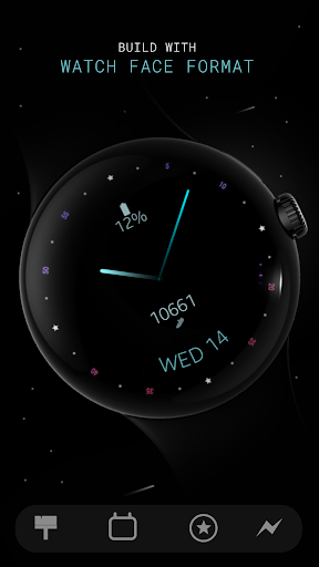 Android application Colorful minimal watch face screenshort