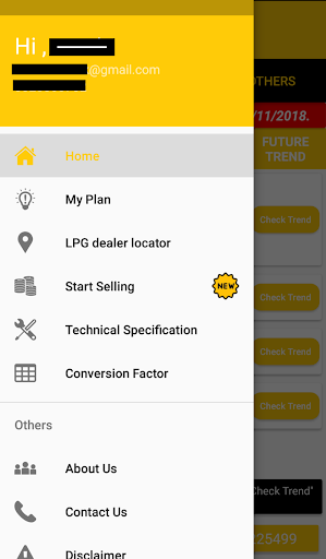 Android application FuelPreAlert screenshort