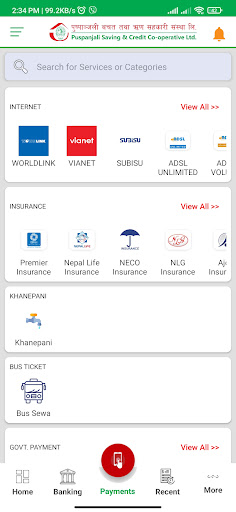 Puspanjali Smart App Screen 2