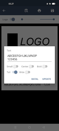 Printer Bluetooth Screen 2