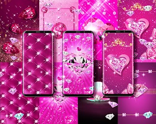 Pink diamonds live wallpaper