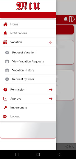 Android application MIU HR screenshort