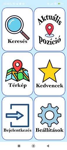 Android application Mi a Menü? screenshort