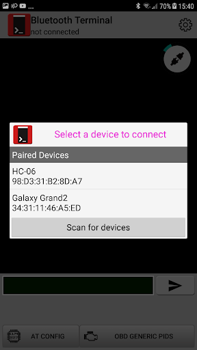 ELM OBD Terminal Screen 2