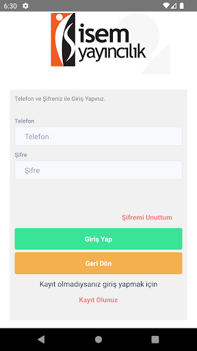 Android application İsem Dijital screenshort
