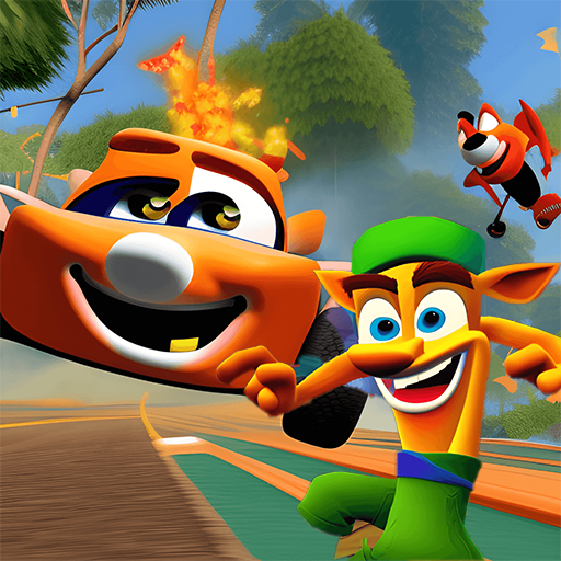 Crash tag team kart racing logo