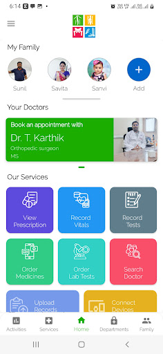 Android application KARTHIK ORTHO CLINIC screenshort