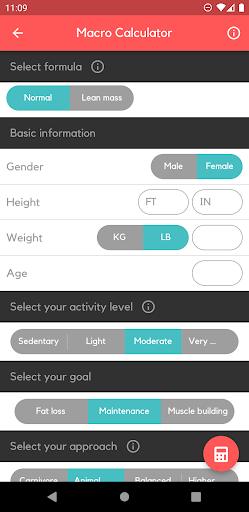 Nutrition Code Screen 3