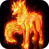 Fiery fox live wallpaper icon