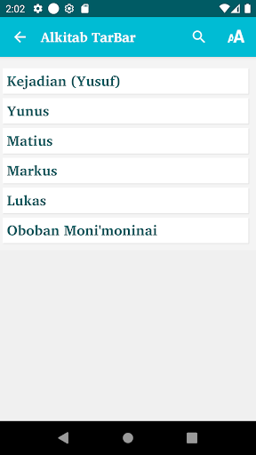 Alkitab TarBar Screen 2