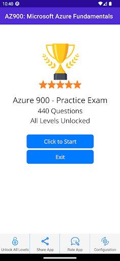 Android application Azure AZ-900 Fundamental Exam screenshort