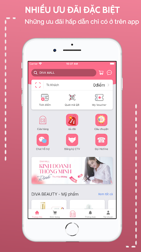 Android application DivaMall_Kinh doanh thông minh screenshort
